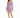 A model poses in a colorful floral dress with long sleeves and a ruched skirt, paired with black strappy heels.