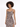 A model poses in a sleeveless, leopard print dress featuring a side slit and a cowl neckline.