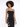 A model poses in a black, sleeveless dress featuring cut-out details and a subtle shimmer effect.