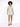 A model poses in a light green, textured dress with a collar, paired with black slide sandals.