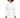 A model with an afro wears a white hooded dress featuring side pockets and a unique curved hemline.
