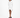 A model stands in a white hooded dress with side details, paired with black ankle boots on a plain background.
