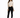 A model poses in a fitted ribbed top with cut-out sides, paired with black skinny jeans and sneakers.