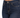 Close-up of dark blue denim jeans featuring a button closure and contrasting stitching details.