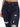 Close-up of dark denim jeans featuring distressed details and a high-waisted design with visible stitching.