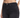 Close-up of a person wearing high-waisted black jeans with a fitted waist and front pockets.