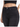Close-up of a person wearing high-waisted black jeans with a fitted waist and front pockets.