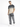 A man stands confidently in relaxed-fit gray cargo jeans with multiple pockets, paired with a gradient t-shirt.