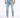 Light blue skinny jeans with distressed details, paired with white athletic shoes, worn by a male model.