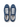 Blue denim sneakers with white laces and a casual design, featuring a low-top silhouette and rubber soles.