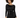A model poses in a fitted black dress with long sleeves and shimmering sequins against a plain background.