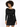 A model poses in a fitted black dress with long sleeves and shimmering sequins against a plain background.