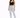 A model poses in light-wash ripped jeans paired with a black crop top and strappy heels.