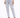 Light blue distressed jeans with a high waist and ripped details, paired with black strappy heels.