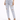 Light blue distressed jeans with a high waist and ripped details, paired with black strappy heels.