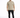 A man stands confidently in a light beige t-shirt paired with black jeans and sneakers against a plain background.