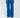 Wide-leg blue pants displayed from the back, featuring a comfortable fit and soft fabric.