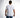 A man wearing a fitted white short-sleeve shirt stands with his back to the camera, showcasing a minimalist design.