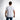 A man wearing a fitted white short-sleeve shirt stands with his back to the camera, showcasing a minimalist design.