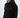 A young man wearing a black hoodie with a front pocket and subtle graphic detailing on the hood.