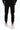 Black joggers with tapered legs, worn with white sneakers, viewed from the back against a light background.