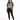 A woman stands confidently in a tie-dye graphic tee featuring a tiger design, paired with black skinny jeans and snea...