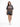 A model wears a loose-fitting, faded black graphic t-shirt featuring an eagle design, paired with denim shorts.