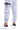 Light gray cargo pants with elastic cuffs, featuring a zippered pocket and paired with white sneakers.