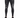 Skinny black jeans with distressed details and zippers at the ankles, paired with black sneakers.