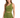 A model poses in a fitted olive green crop top and matching high-waisted shorts, showcasing a stylish athletic look.