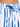 Close-up of swimwear featuring a drawstring waist with blue accents and a white fabric adorned with vertical blue str...
