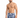 A man with a toned physique wearing patterned swim shorts featuring tropical leaves and a drawstring waist.