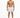 A shirtless man stands confidently in patterned swim trunks featuring sailboats, paired with slide sandals.