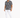 A man stands confidently in a patterned black and white shirt, paired with distressed white jeans and stylish sneakers.