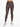 Brown leggings with a high waistband, paired with stylish high-top sneakers on a white background.