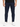 Navy slim-fit pants with zippered ankles, paired with white sneakers and a black t-shirt.