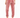 Soft, pink velvet joggers with an elastic waistband and cuffed ankles, paired with white sneakers.