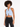 Light blue ribbed crop top with a keyhole cutout and metal accents, paired with high-waisted black jeans.