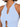 Light blue ribbed top featuring a halter neckline and decorative metal rings at the front and waist cutout.
