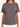 Gray short-sleeve tee featuring a stylized text design on the front, worn by a model.