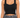 Black ribbed crop top with wide straps, paired with a patterned pleated skirt.