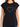 A black short-sleeve top featuring a simple outlined heart design on the front.