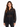 Black lace button-up shirt with a geometric pattern, featuring long sleeves and a classic collar.