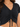 Black cropped top featuring a V-neckline and gathered detailing with adjustable ties at the front.