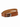 Brown leather belt with a silver buckle, featuring multiple adjustment holes for a customizable fit.