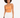 A model with curly hair wears an orange bodysuit with a cutout, paired with white high-waisted shorts.