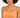 A model with curly hair wears a fitted, sleeveless bodysuit in a warm orange hue featuring a stylish cutout.