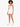 A model wears a light-colored bodysuit with a cutout detail, paired with white shorts and sneakers.