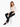 A model poses in a fitted long-sleeve top with a deep V-neck and cut-out detail, paired with black skinny jeans and s...