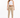 A model wearing beige cropped pants with a braided brown belt and white sneakers, posing against a plain background.